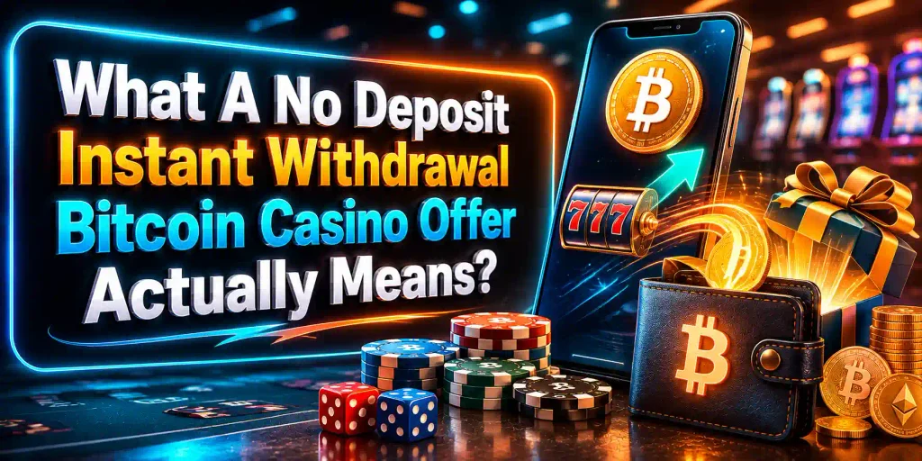 What A No Deposit Instant Withdrawal Bitcoin Casino Offer Actually Means?